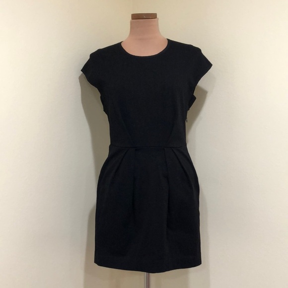 Isabel Marant Dress Size 2 Medium Black Pleated Mini - Picture 2 of 10